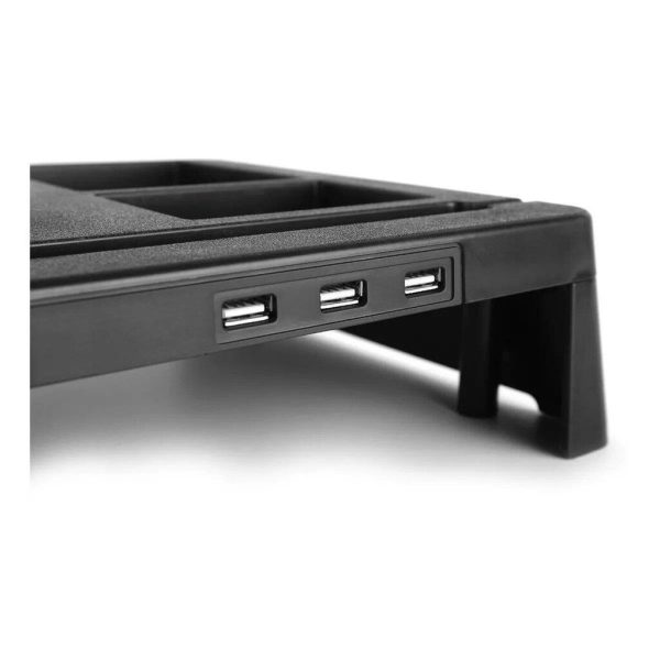 Base ONEBOX Ergonómica de escritorio con Organizador y puerto USB OB-SUSB