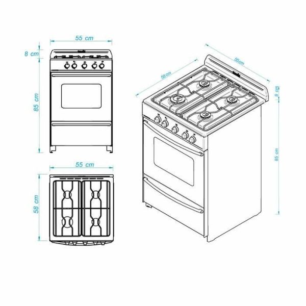 Cocina ESCORIAL MASTER MULTIGAS Negra - Image 3