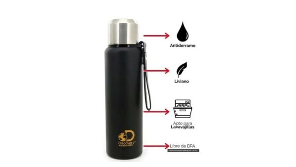Botella Termica DISCOVERY ADVENTURES 11407-B negro