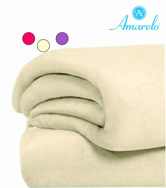 Frazada AMARELO super soft Flannel Lisa 100% Poliester King 2.60 x 60mts PREMIUM – IMPO 85005