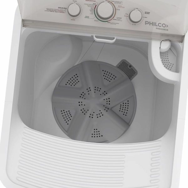 Lavarropas Semiautomatico philco 8kg Blanco PHSS080B - Imagen 3