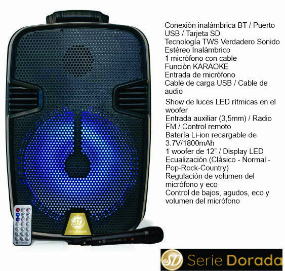 Sistema de Audio SERIE DORADA SD-12