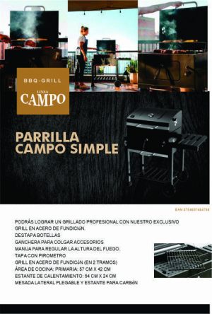 Parrilla de campo simple BBQ