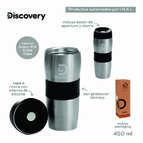 Vaso Termico 450ml DISCOVERY 14727 Negro