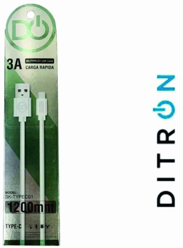 Cable Tipo c 3A 1,20mts DITRON SKTYPEC01