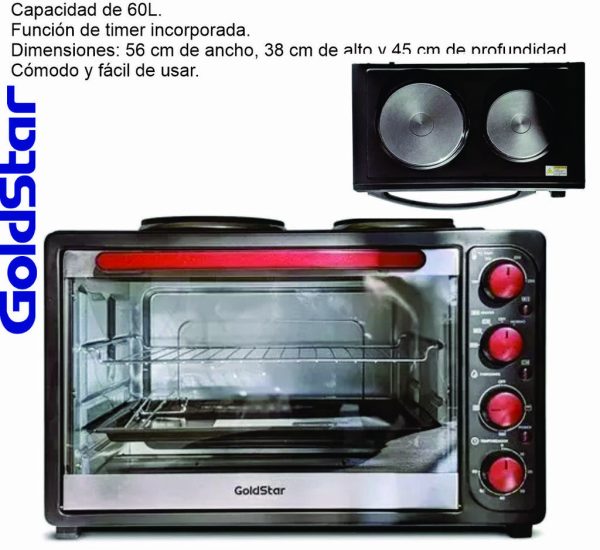 Horno GOLDSTAR 60lts C/Anafe GLDH602A - Image 2