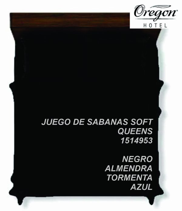 Juego de Sabanas SOFT 180 HILOS QUEEN - 2 1/2 plazas 240X260CM Cod 1514953 - Linea Hogar