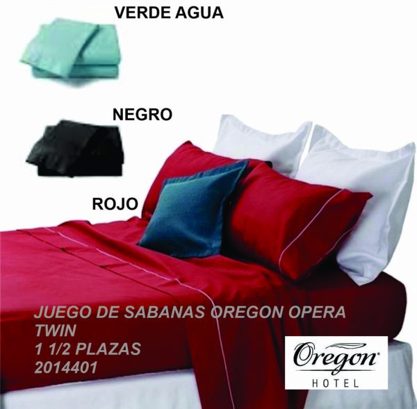 Juego de Sabanas OPERA 180 Hilos TWIN - 1 1/2 plaza 150x260cm  Cod 2014401 - Linea Hogar