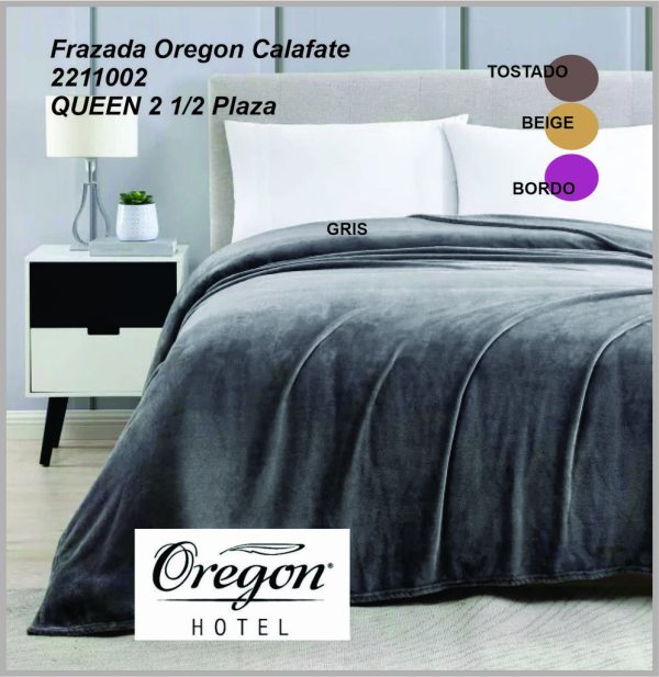 Frazada Oregon Calafate 100% Fibra Acrilica QUEEN  - 2 1/2 plazas 220x240cm (2211002)