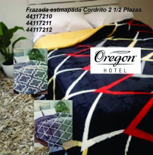 Frazada Estampada Oregon CORDERITO DOBLE FAZ QUEEN – 2  1/2 plazas 220X240CM (44117210-4417211-4417212)