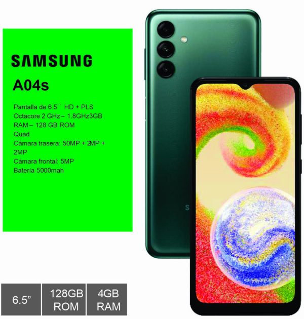 Samsung Galaxy A04s 128GB SM-A047MZWFAROB Nac.