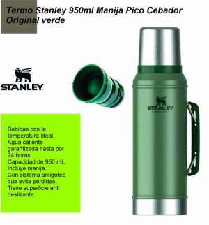 Termo STANLEY clasico 950ml c/manija 10-10148-045 Con tapon cebador