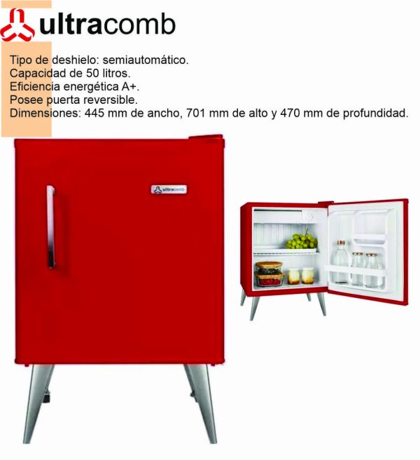 Heladera  Bajo mesada ULTRACOMB UTC-48RVI - Vintage