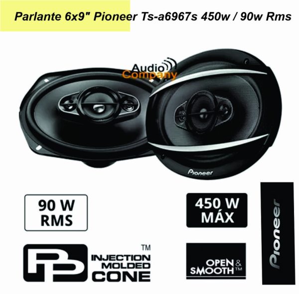 Parlante PIONEER TS-A6967S 6X9'' 3V 450W PAR006906967