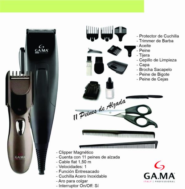 Maquina de cortar pelo Clipper GAMA GM562 29 PCS BECCP000588