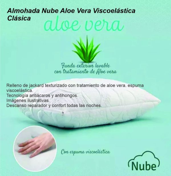 Almohada NUBE Aloe vera Viscoelastica  AL-15