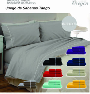 Juego de Sabanas OREGON Tango Queens 2 1/2 plazas  Grandes – 160 hilos cod.1414404 – Linea Hogar
