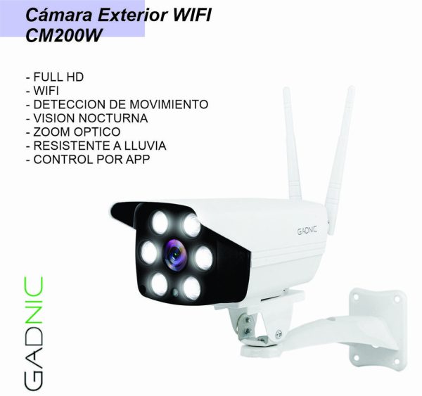 Camara de Seguridad GADNIC IP WIFI Exteriores  HD 1080P CM200W