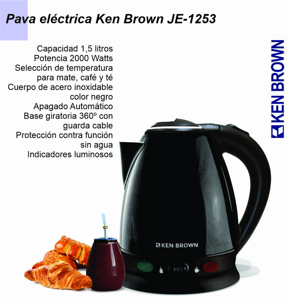 Pava Electrica KEN BROWN Negra JE-1253 – AllCell y más