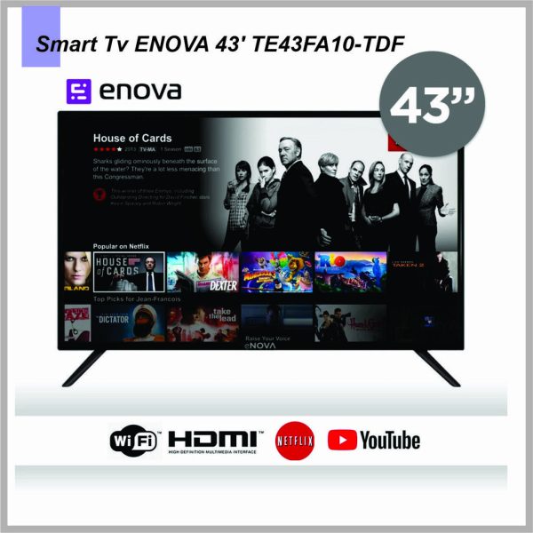 Smart Tv ENOVA 43'' LED Full HD Android Tv TE43FA10-TDF