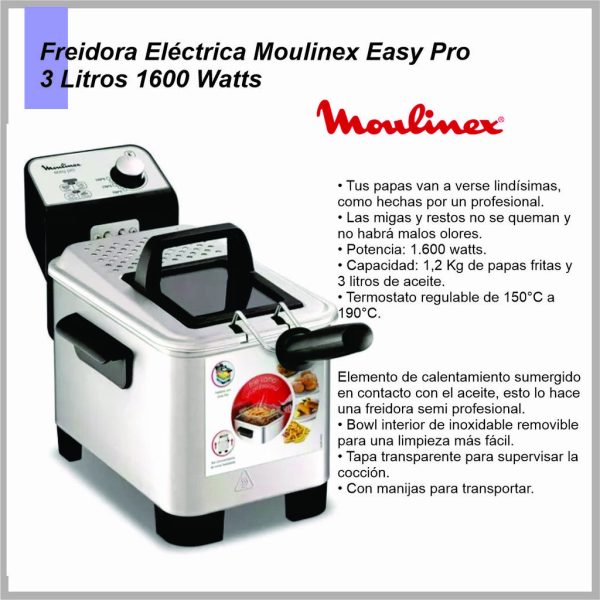 Freidora Con Aceite MOULINEX Easy Pro AM338058