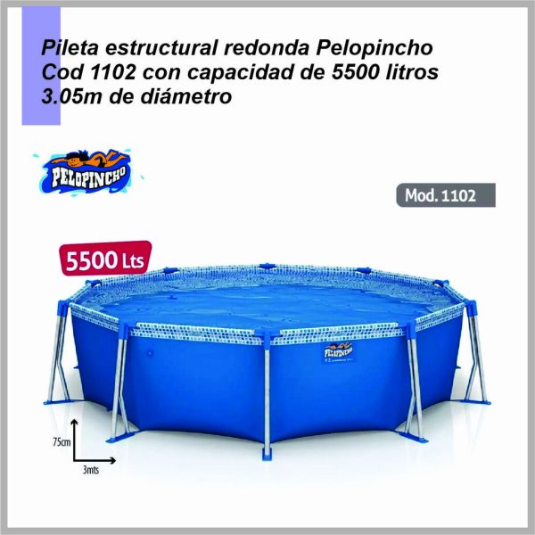 Pileta de lona redonda Pelopincho 1102 PP102