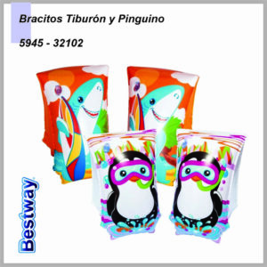 Bracitos Tiburon, Leon  y Pingüino BESTWAY 5945-32102