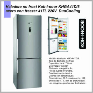 Heladera No Frost KOHINOOR DuoCooling KHGA41D/8