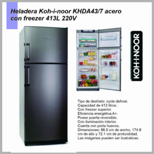 Heladera con freezer KOHINOOR KHDA43/7
