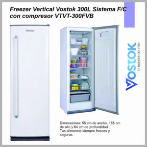 Freezer VOSTOK 300lts Sistema F/C con compresor VTVT-300FVB