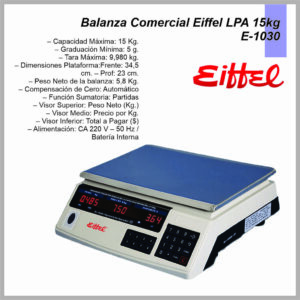 Balanza Comercial EIFFEL LPA 15kg E-1030