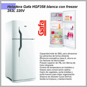 Heladera con freezer Gafa HGF358AFB