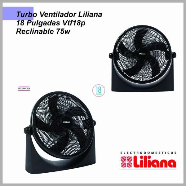 Ventilador Turbo Reclinable 18''LILIANA-VVTF18P