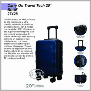 Carry On Travel Tech 20” Color Navy Blue MA0027428NB