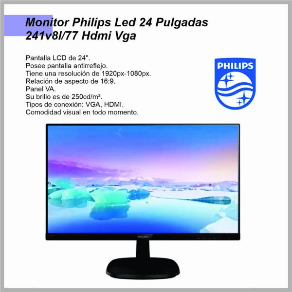 Monitor PHILIPS 24'' 241V8L/77