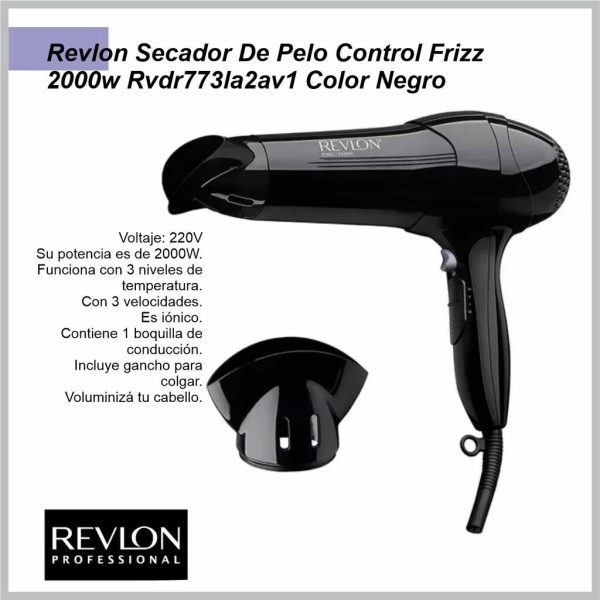 Secador de pelo REVLON Negro RVDR773LA2AV1