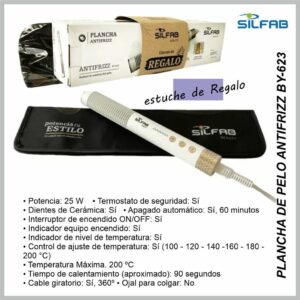 Plancha SILFAB BY-623 ANTIFRIZZ + Porta estuche termico – COMBOBEAUTY9