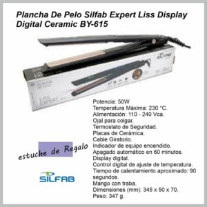 Plancha SILFAB BY-615 LISS EXPERT + Porta estuche termico –  COMBOBEAUTY7