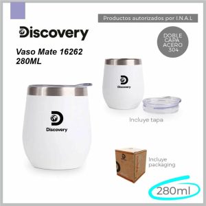VASO / MATE con tapa DISCOVERY 16262 / 16261 / 16260  280ml
