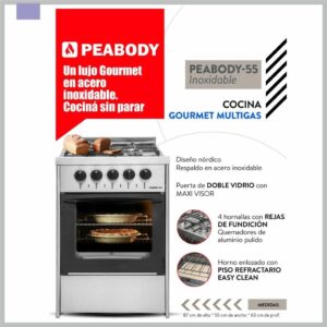 Cocina PEABODY Gourmet 55 PV Inox MG