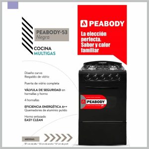 Cocina Peabody Negra 53 cm  MG
