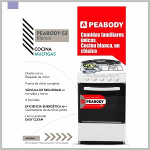 Cocina Peabody Blanca 53 cm MG