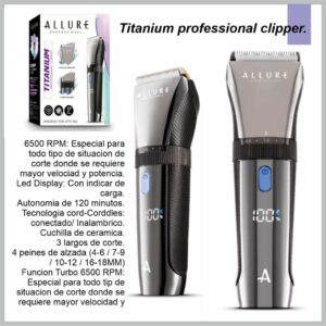 Titanium Professional Clipper Corta Pelo ALLURE HC8050