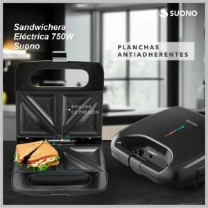 Sandwichera SUONO 750w negro HOG0161