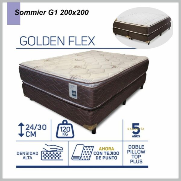 Sommier GANI unico G1 200x200 / Golden Flex / Gold Spring