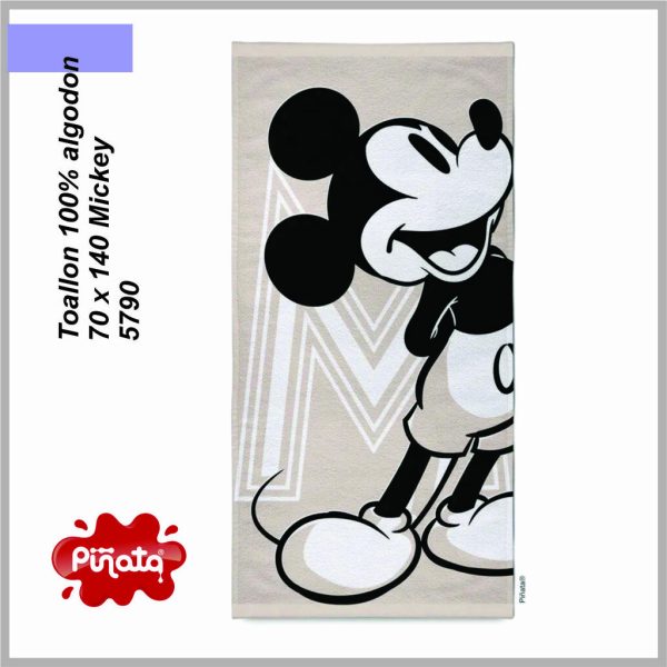 Toallon PIÑATA tondosado 70x140 MICKEY (5790)