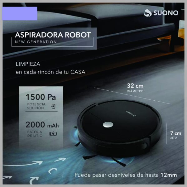 Aspiradora Robot SUONO basic c/base negro HOG0170 - Image 2