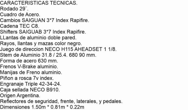 Bicicleta MTB LYNCE 29ER 21V TY C/Susp delantera COD 4000 FUTURA - Image 2