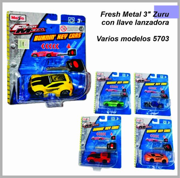 Fresh metal 3'' ZURU con llave lanzadora surtidos 5703-15101
