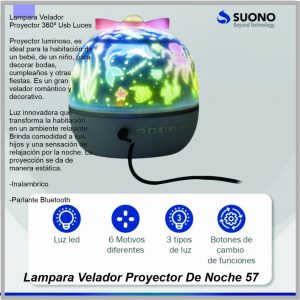 Lampara velador 360º SUONO 57-SUO074 HOG0112